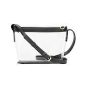 TSV Stadium Approved Clear Crossbody Bag, Clear Zipper Purse with Adjustable Strap for Concerts Sports Events