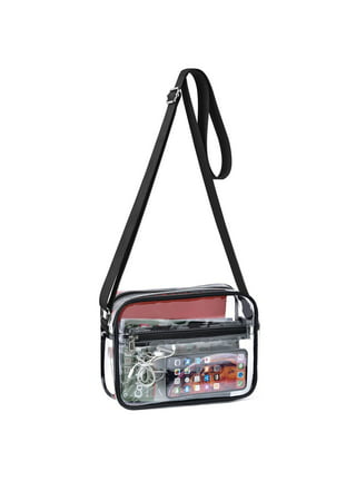 Ayieyill Clear Purses for Women Stadium Approved Crossbody, Clear Purse  Handbags for Working Concert Sports Event Clear Bag Turn Lock （Black）:  Handbags