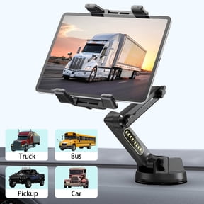 TSV Tablet Mount for Truck, Car Phone Holder, Dashboard & Windshield Phone Holder With Super Suction Cup Fit for 4.7"-12.9 Tablet & iPad