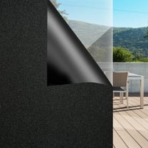 TSV Total Blackout Privacy Window Film, Blocking UV Frosted Covering Light Window Tint, 78.7 x 17.8''