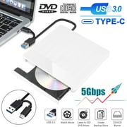 TSV USB 3.0 External DVD Drive for Laptop, Slim Portable DVD CD Burner DVD +/-RW Drive DVD/CD ROM Rewriter Writer, Compatible with Laptop Desktop PC Windows Mac Pro