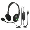 TSV USB Headset with Mic, Noise Cancelling Computer Headphones, Wired USB Headset for Call