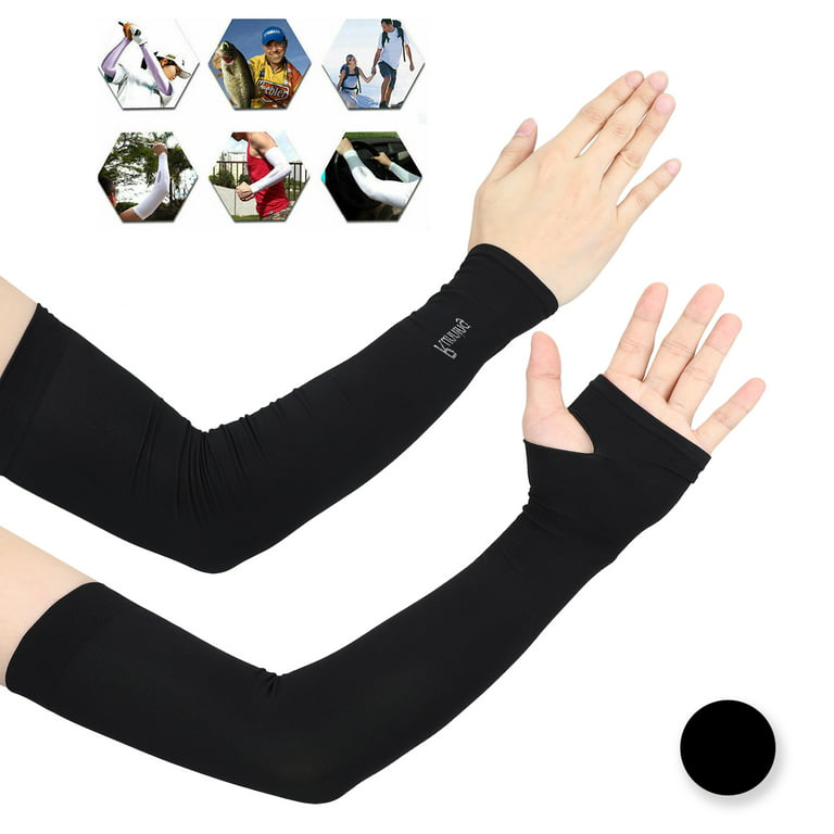 TSV UV Protection Cooling Arm Sleeves Cover for Women and Men, Sun Sleeves  Cover with Thumb Hole for Biking, Driving, Fishing, Golf, Hiking