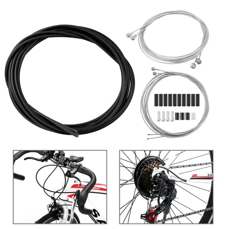 TSV Universal Bike Bicycle Front Brake Cable and Rear Brake Cable, Cuttable Brake Cable Housing Replacement Kit, Suitable for Mountain Bikes and Road Bikes