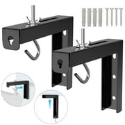 TSV Universal Projector Screen Ceiling Mount, Wall Hanging Mount L-Brackets, 6-inch Adjustable Extension with Hook Kit for Home Projector and Movie Screens, Hold up to 66 lbs
