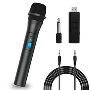 TSV VHF Wireless Microphone, 2/1Pcs Universal Handheld Wireless Microphone, Portable Dynamic Mic with 3.5mm to 6.35mm Receiver for Karaoke/Business Meeting, Sing, Speech