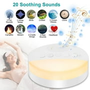 TSV White Noise Machine for Sleeping, Soothing Night Light Machine, 20 Soothing Sounds, Timer and Memory Function