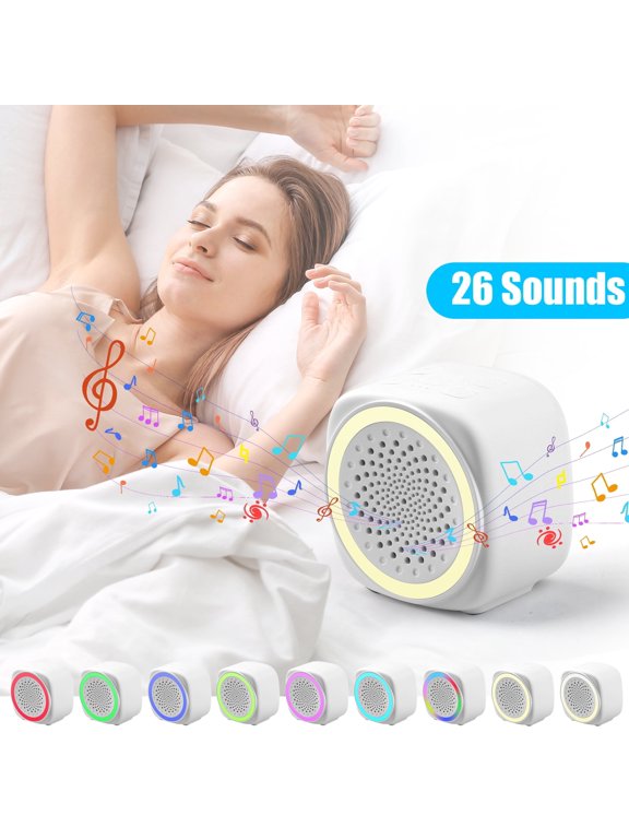 White Noise Machine, Mini and Portable Travel Sound Machine for Sleep, 26 Soothing Sounds, Timer Function