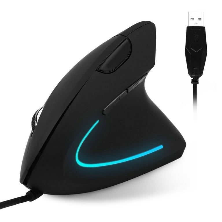 TSV Ergonomic Vertical Mouse, Wired Optical Mouse with 6 Buttons