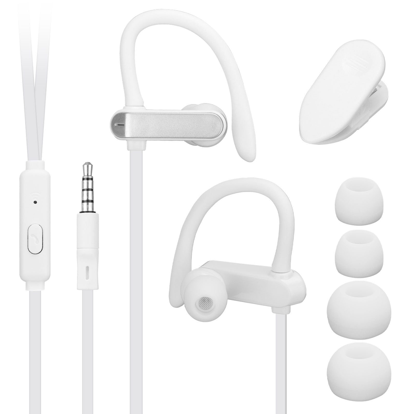 TSV Wired InEar Sports Earbuds, Earphones with Microphone, Noise