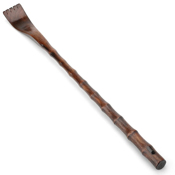 TSV Wooden Back Scratcher for Adults, Long Handle Backscratcher for Itching Relief, Red