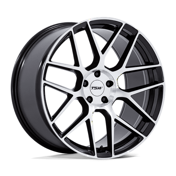TSW Flow Formed Aluminum Wheel TW002 22x10.5 5x112 G-BLK-MCH 38mm, TW002BD22055738