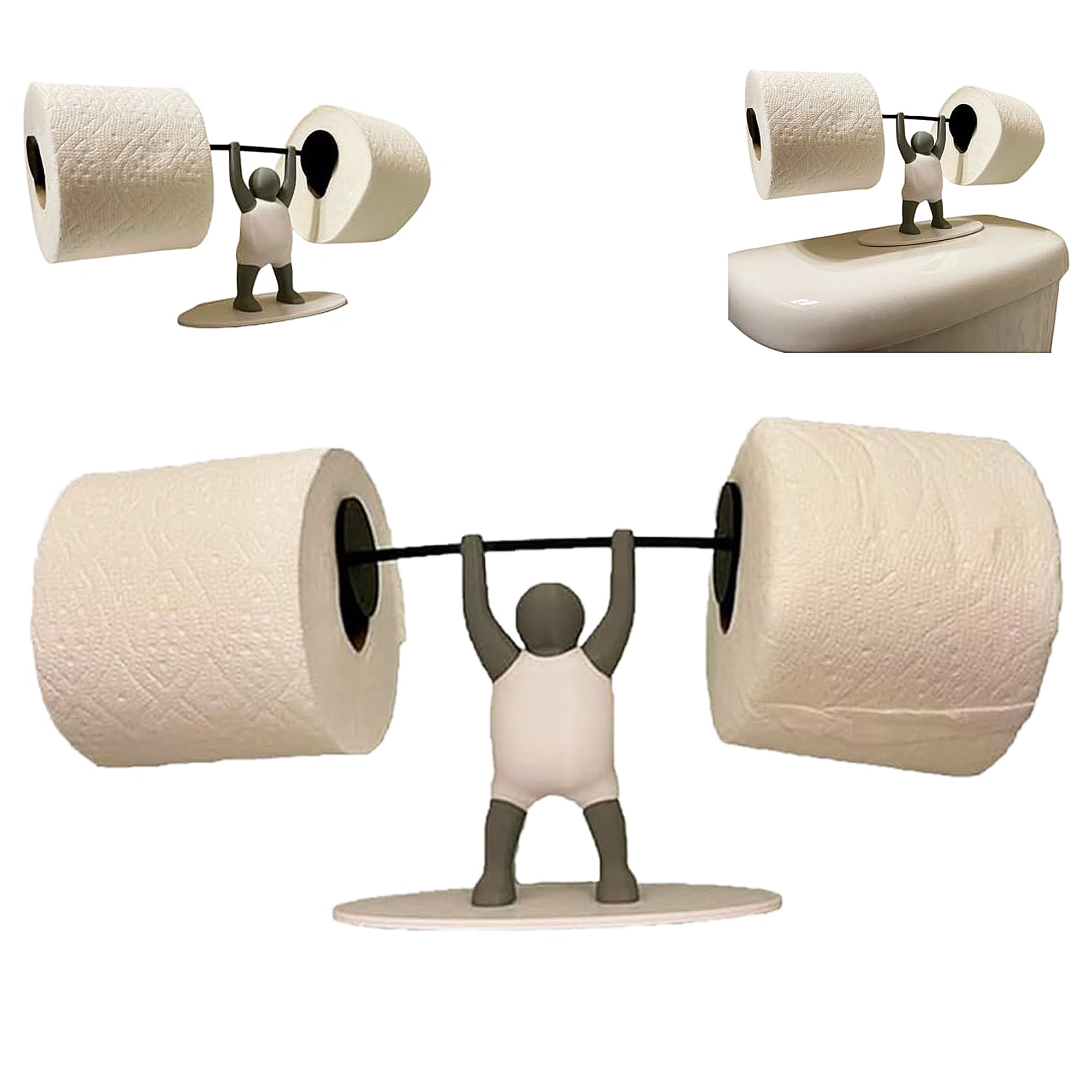 TSWCBYYLB Weightlifter Funny Toilet Roll Paper Holder Fun Bathroom Decor