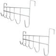 thumbnail image 1 of TSY TOOL Waterproof Over The Door Hook, Metal Vinyl White, 17.8"W, (2 Pack), 1 of 5