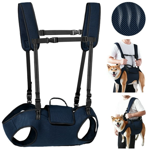 TSYKHAIA Dog Lift Harness for large dog - Full Body Dog Sling Carrier with Adjustable Straps & Control Handle, Breathable Support Backpack for Elderly Injured Arthritic Disabled Medium Large Dogs