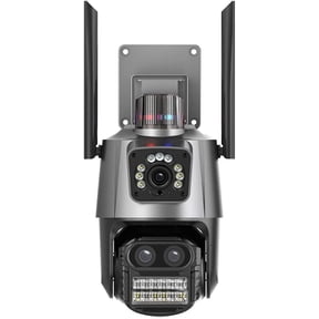 TSYTECH - 5K / 10mp Outdoor Wireless Security Camera, ,Two-Way Audio, Motion Detection, Siren Light, 2-in-1 Dual Lens (Black)