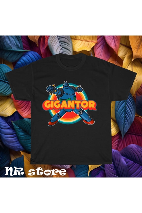 TShirt Gigantor Retro Robot Logo Anime Cartoon T shirt Funny Size S to 5XL