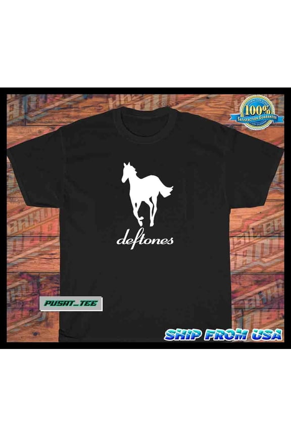 TShirt ItemDeftones White Pony American Funny Logo Men's T-Shirt Size S-3XL