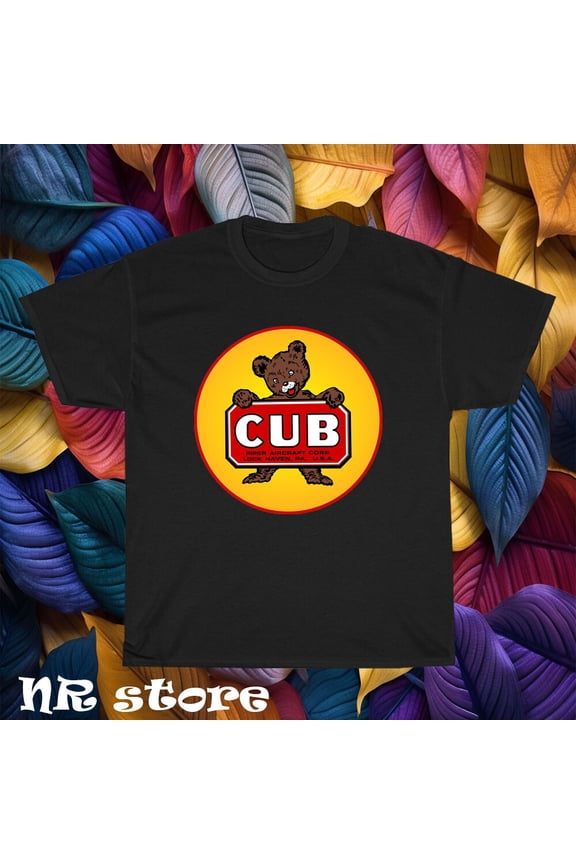 TShirt Piper Cub Aircraft Airplane Logo T shirt Funny Size S to 5XL