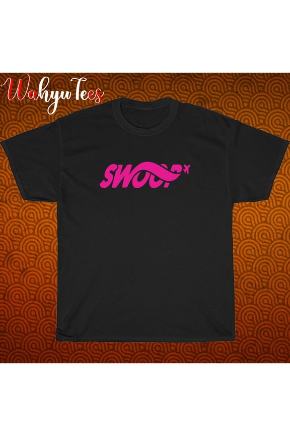 TShirt Shirt Swoop Airlines Logo Black/New/graphic T-Shirt Size S-3XL