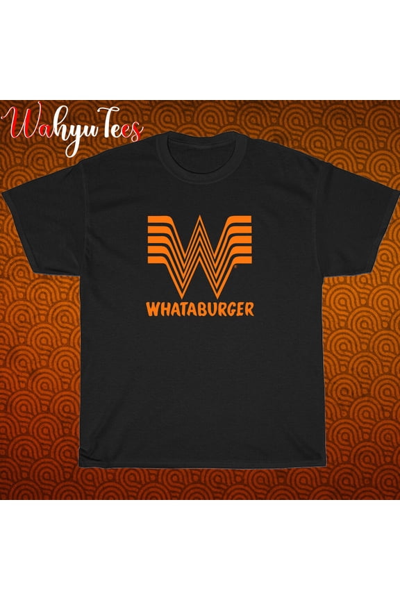 TShirt Shirt Whataburger Burgers RestaurantLogo Black/New/White T-Shirt Size S-3XL