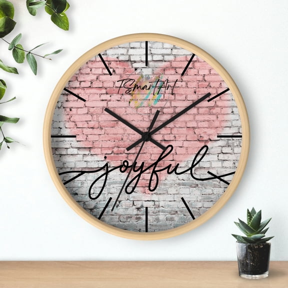 TSmartArt @ Walmart. Graffiti Chic 10" Brown Wood Analog Wall Clocks