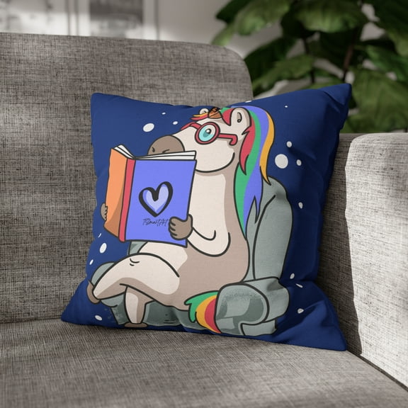 TSmartArt @ Walmart. Kid's Reading Unicorn Polyester Square Pillow Case