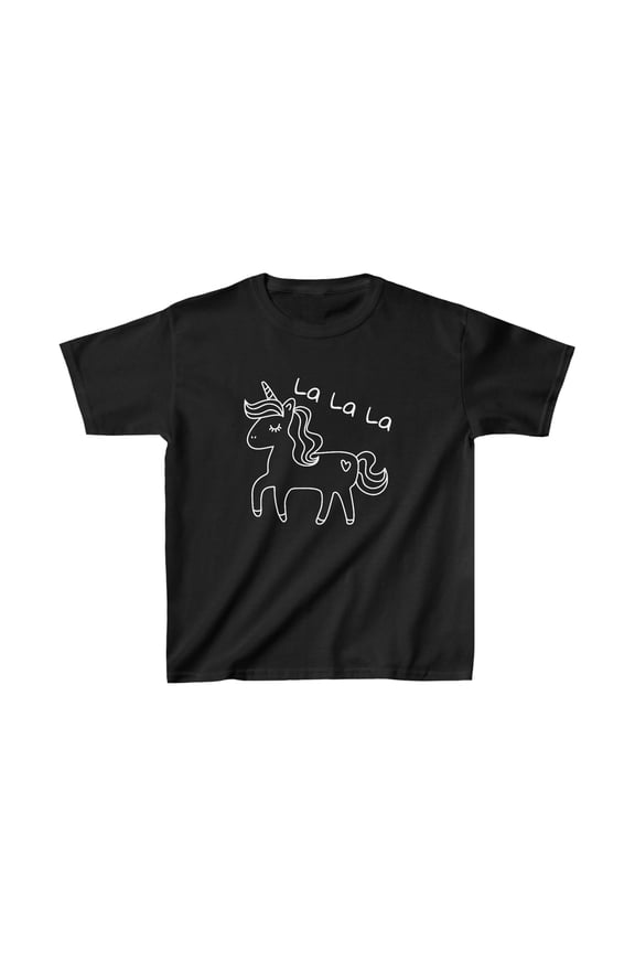 . La La La Unicorn. Little Girls Heavy Cotton™ T-Shirt.