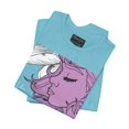 thumbnail image 1 of TSmartArt @ Walmart. Lady Lilac Dark Graphic T-Shirt. Unisex Regular Plus M-3XL, 1 of 4
