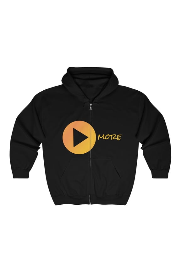. Play More. Unisex Heavy Blendâ„¢ Zip Hoodie. Adult S-3XL