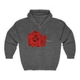 thumbnail image 1 of TSmartArt @ Walmart. Roses. Heavy Blend™ Zip Hoodie. Unisex Regular | Plus, 1 of 2