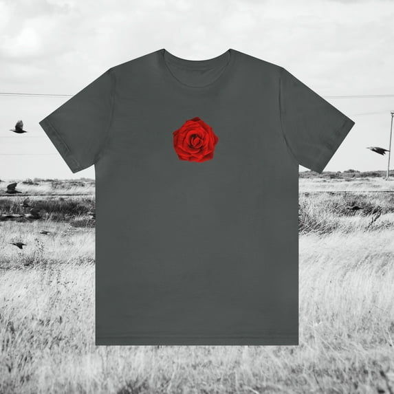 TSmartArt @ Walmart. Single Rose Graphic T-Shirt. Unisex Regular Plus S-3XL