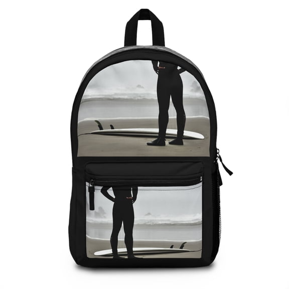 TSmartArt @ Walmart. Surf Life. Unisex 18" Waterproof Black Backpack