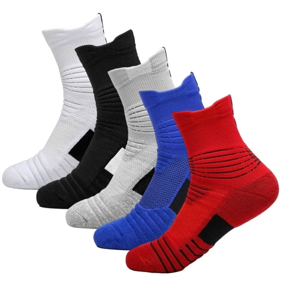 TSoduce Performance Ankle Athletic Socks Comfort Cushioned Breathable Compression Running Sports Quarter Socks Men Pack