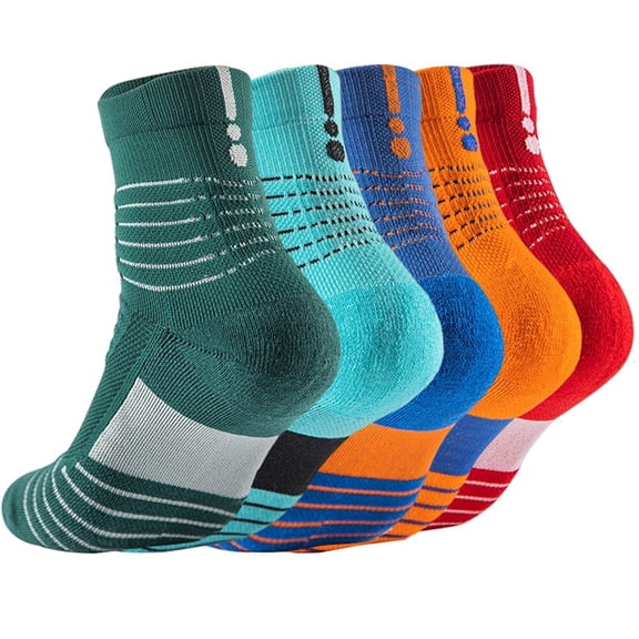 TSoduce Performance Ankle Athletic Socks Comfort Cushioned Breathable Compression Running Sports Quarter Socks Men Pack