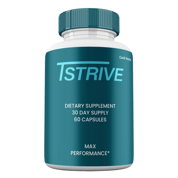 TStrive Capsules, Advanced Formula, T Strive Supplement All Natural Formula, Maximum Strength (1 Pack)