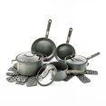 thumbnail image 1 of Thyme & Table 12-Piece Ceramic Non-Stick Cookware Set Granite Collection - Dusty Moss with Champagne, 1 of 10