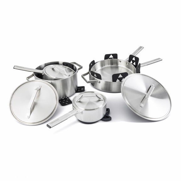 Thyme & Table 13-Piece Tri-Ply Stainless Steel Cookware Set Slate