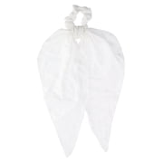 Time and Tru Women's Eyelet Hair Tie with Tails, White