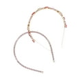 thumbnail image 1 of Time and Tru Women's Embellished Headband Set, 2-Pack, Blush, 1 of 3