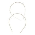 thumbnail image 1 of Time and Tru Women's Rhinestone Headband Set, 2-Pack, Gold-Tone, 1 of 3