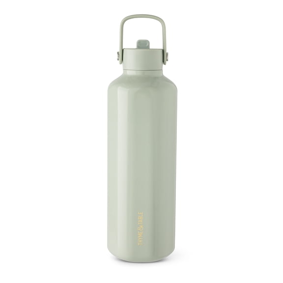 Thyme & Table 32oz Stainless Steel Cleo Bottle with Straw, Mint