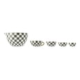 thumbnail image 1 of Thyme & Table 5-Piece Ceramic Mixing Bowl and Measuring Set - Green Checkered, 1 of 16