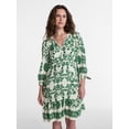 thumbnail image 1 of Time and Tru Women's A-Line Border Print Mini Dress, Sizes XS-XXXL, 1 of 6