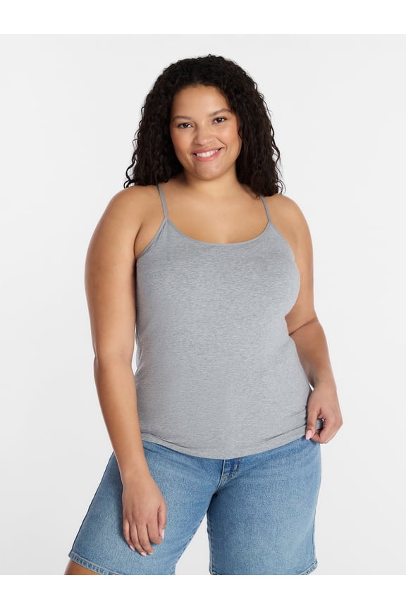 Women’s Cami Top with Adjustable Straps, Sizes XS-XXXL