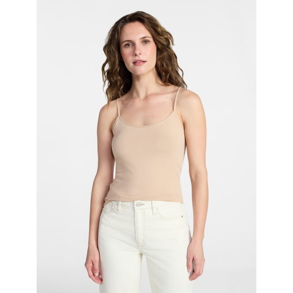 Time and Tru Women’s Adjustable Strap Cami, Sizes XS-XXXL