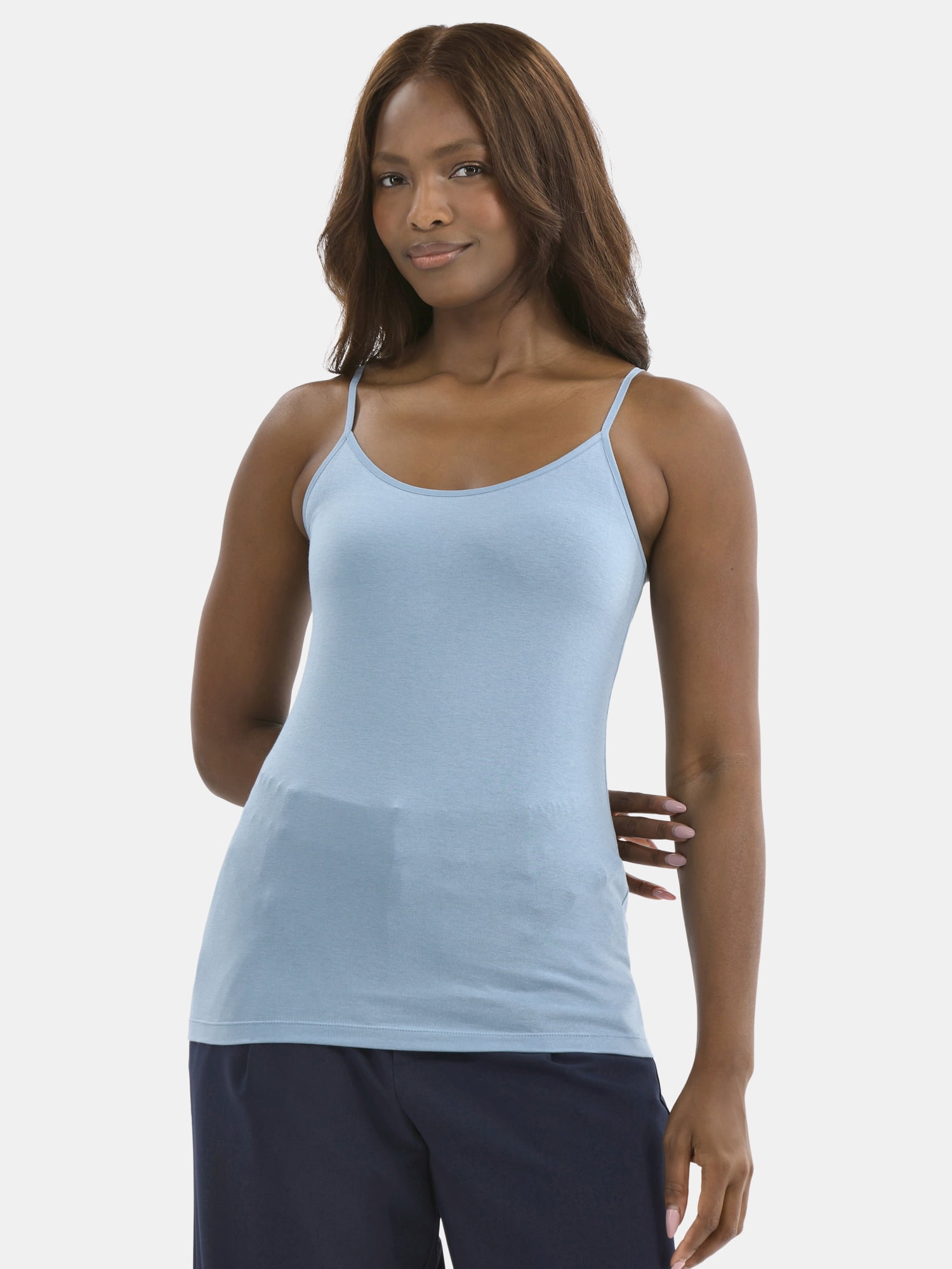 Time and Tru Women’s Cami Top with Adjustable Straps, Sizes XS-XXXL