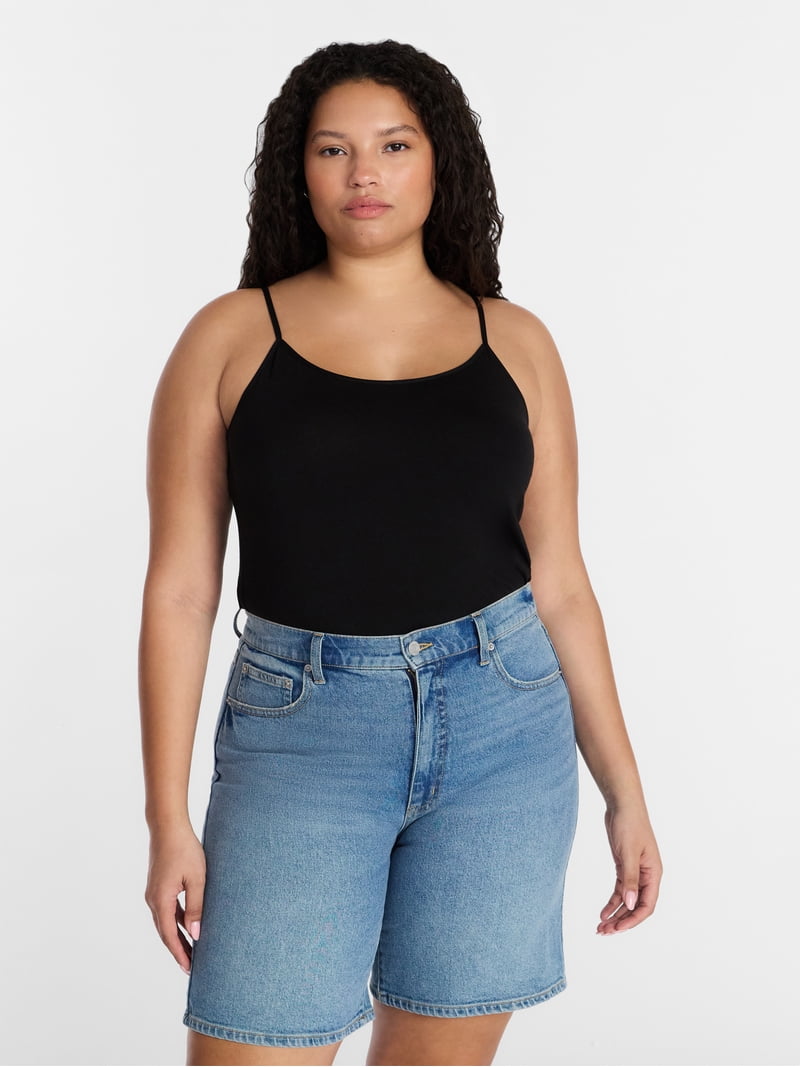 Time and Tru Women's Adjustable Strap Cami, Sizes XS-XXXL