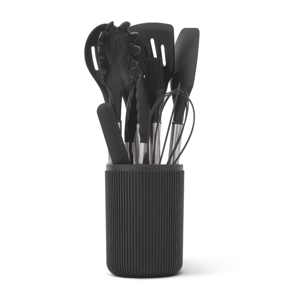 Thyme & Table 10-Piece Silicone Gadget Set - Black