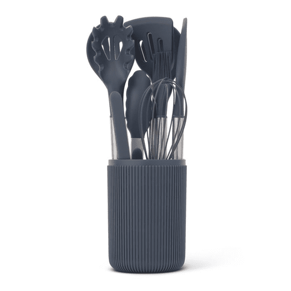 Thyme & Table Essential 10-Piece Silicone Utensil Set, Blue